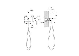 Гигиенический ручной душ Aquatek Лира AQ1420MB черный